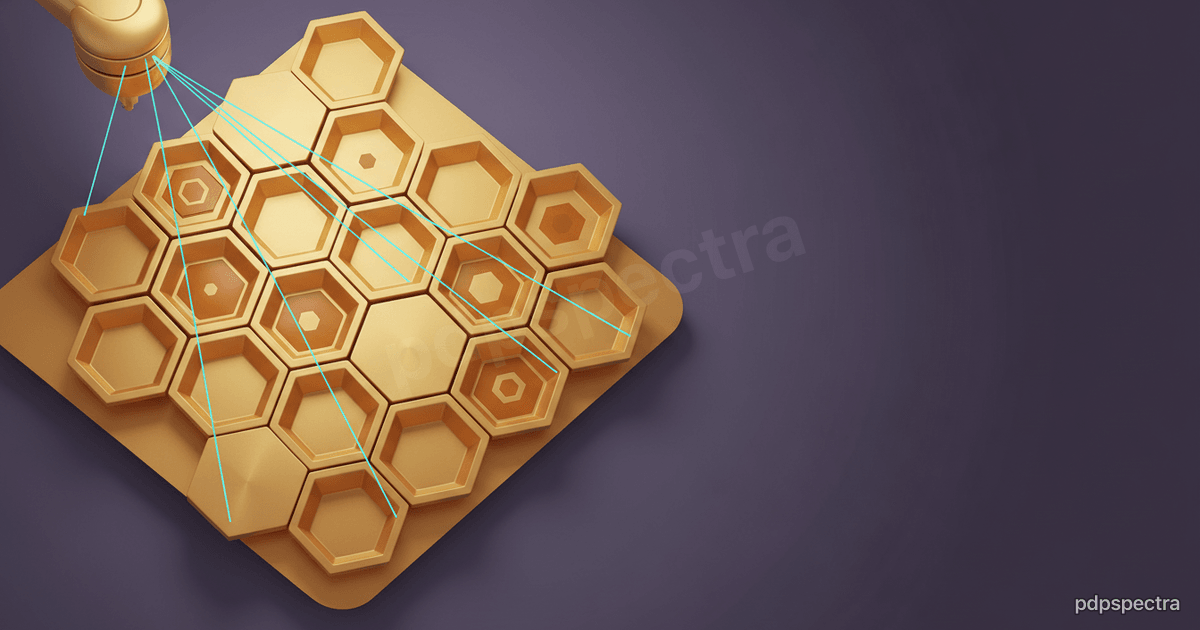 Stylized lab plate with AI scan