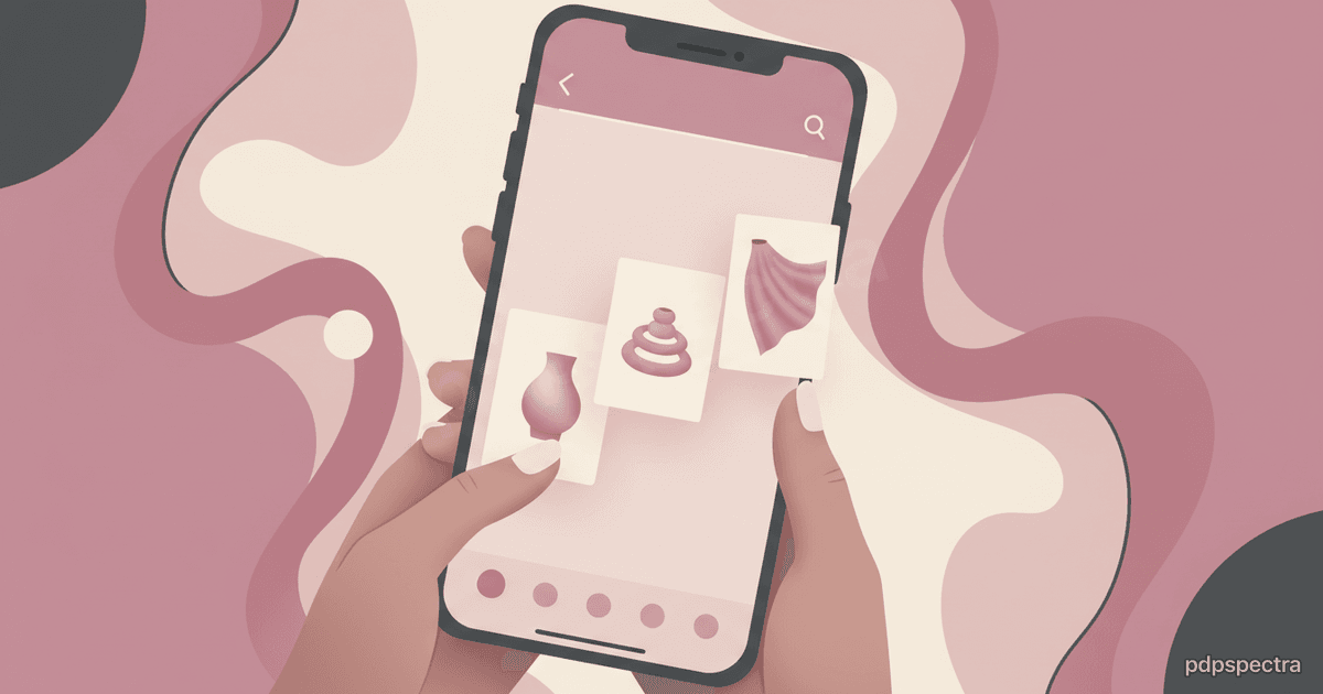 Customer phone with reflowing product carousel