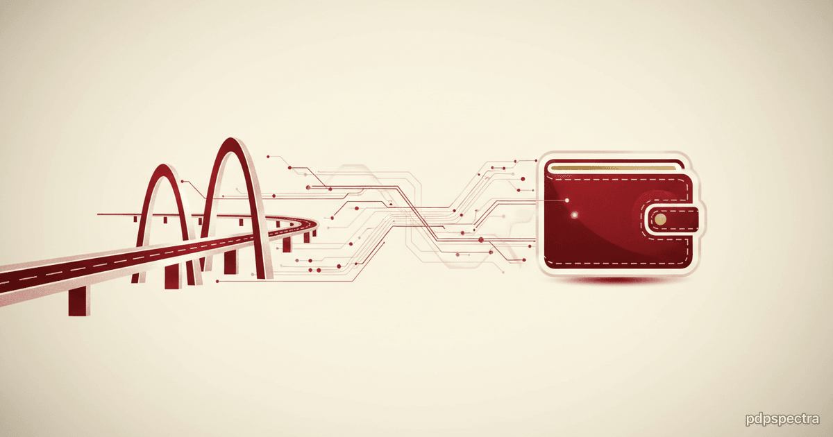 King Fahd Causeway with digital wallet AI traces