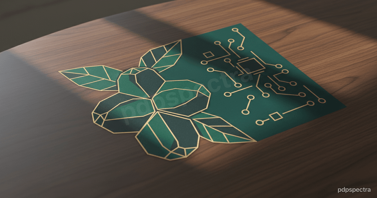 Andean coffee hills dissolving into glowing AI circuit lines