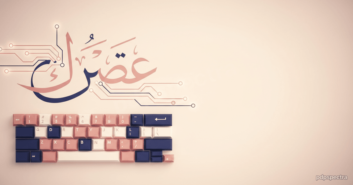 Jordan keyboard, Arabic calligraphy, and AI traces