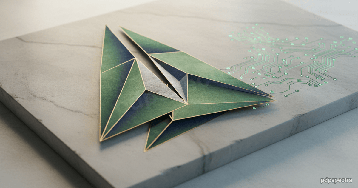 Phoenician sail motif over a circuit pattern