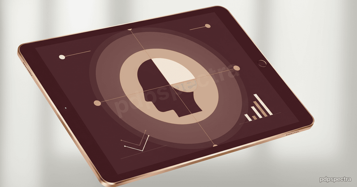 Sales associate tablet with client-profile overlay