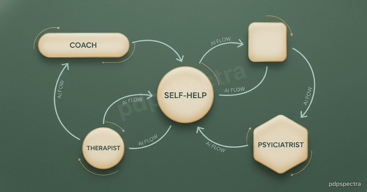 Stepped-care pathway with AI flow