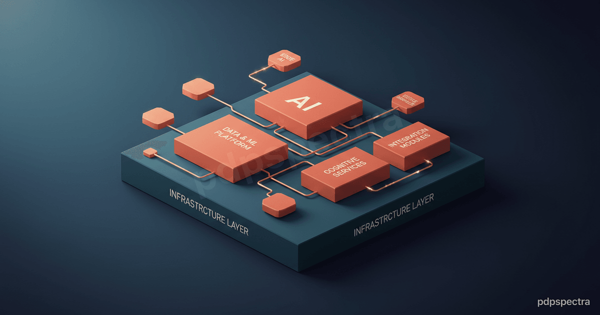 Hybrid stack diagram for best AI tools 2026