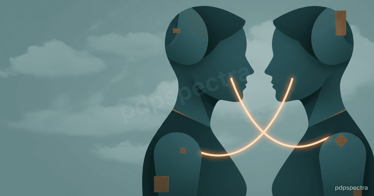 Two abstract corporate silhouettes connected by a glowing contract line representing the Anthropic-Amazon partnership