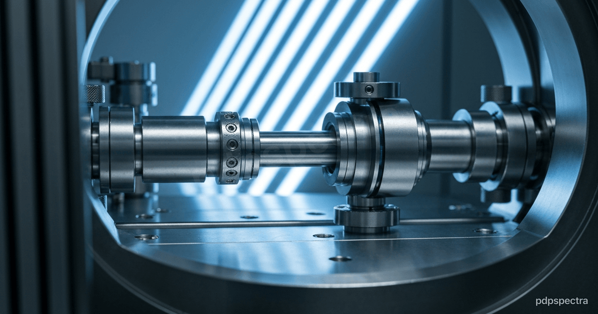 Silicon wafer with a dense grid of dies showing diffraction colours