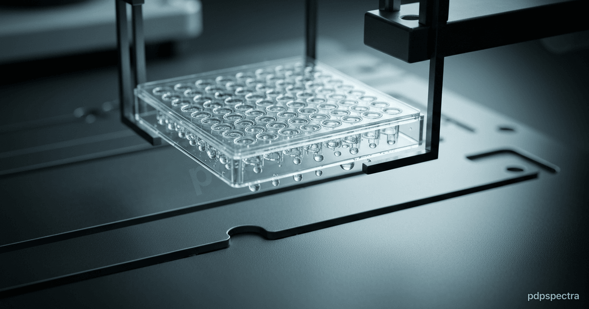 High-performance liquid chromatography instrument on a laboratory bench