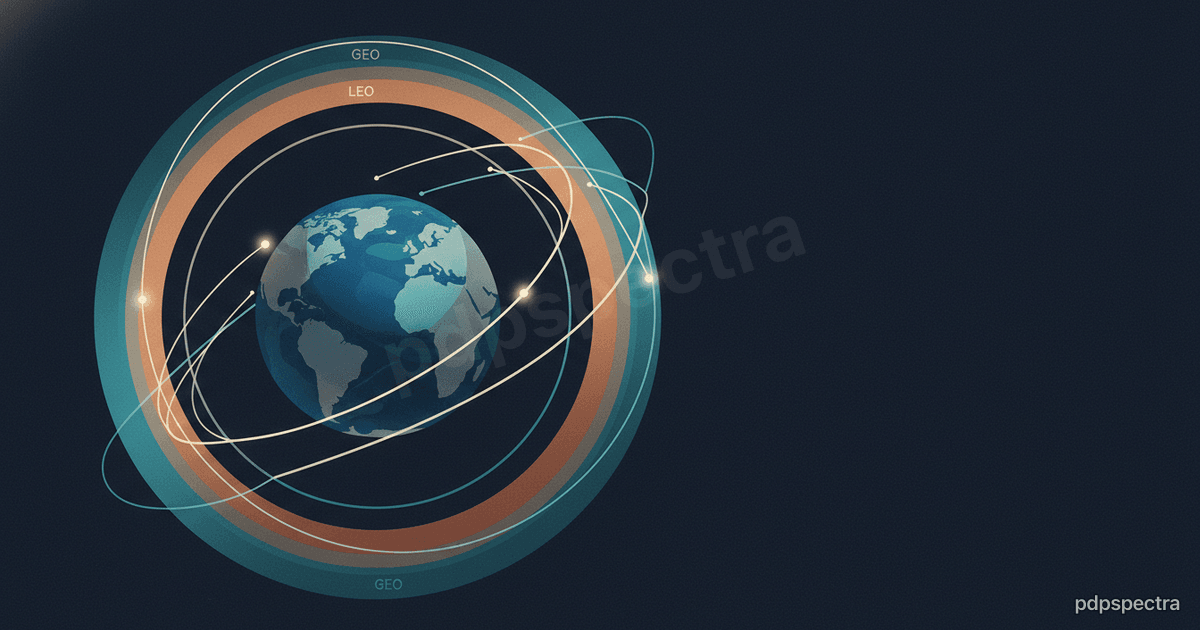 Orbital diagram with LEO and GEO bands